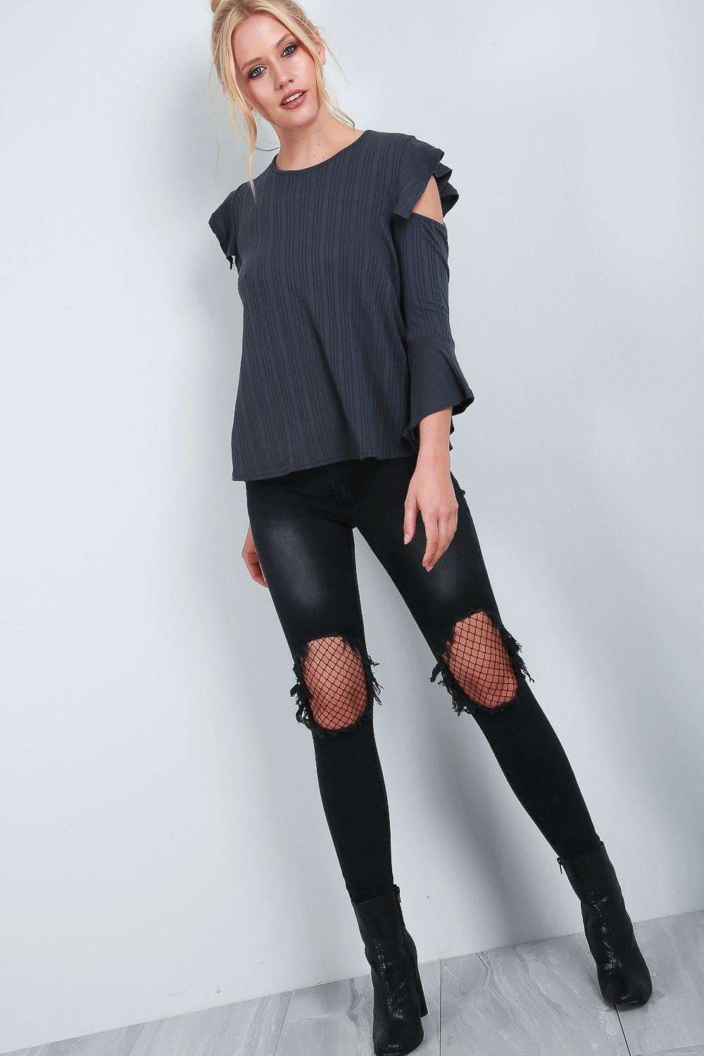 Phoebe Cold Shoulder Top - bejealous-com