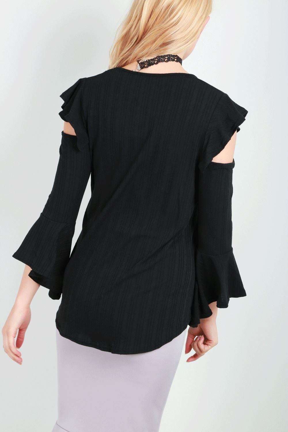 Phoebe Cold Shoulder Top - bejealous-com