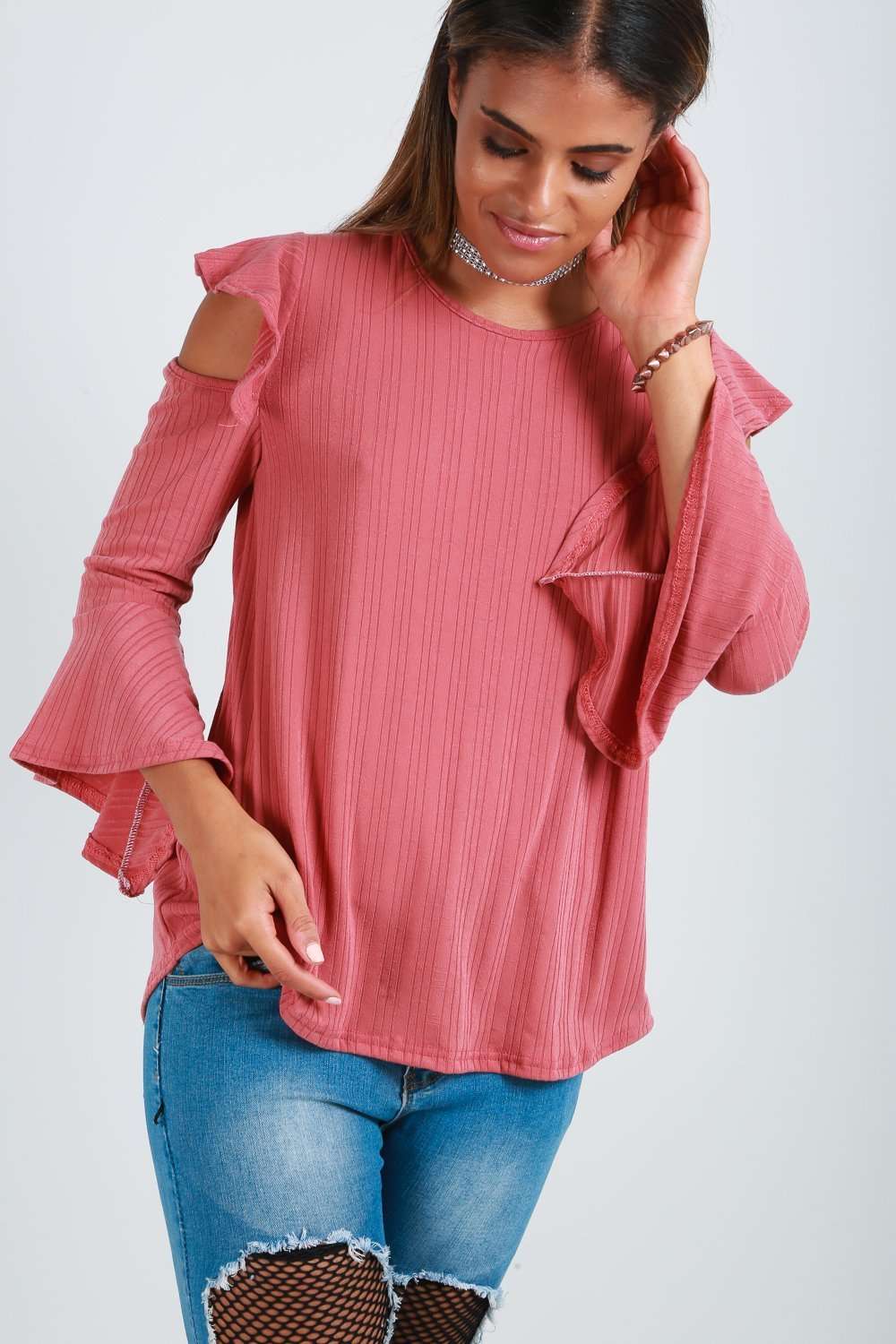 Phoebe Cold Shoulder Top - bejealous-com