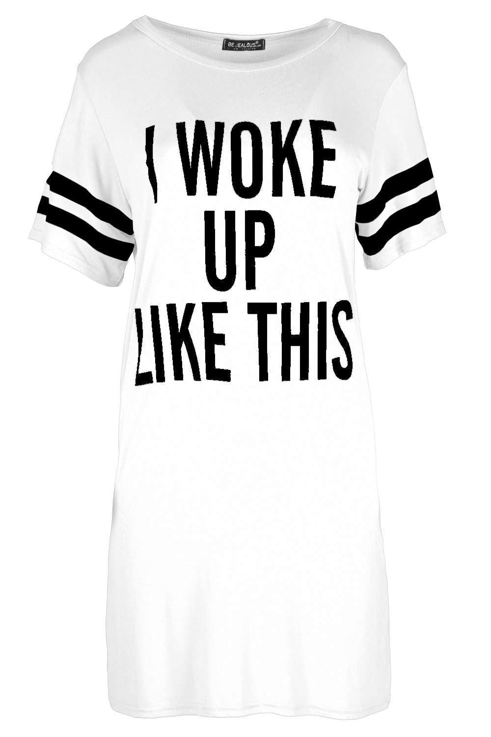 Plus I Woke Up Like This Slogan Night Dress - bejealous-com