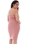 Plus Size Plunge Neck Bandage Bodycon Midi Dress - bejealous-com