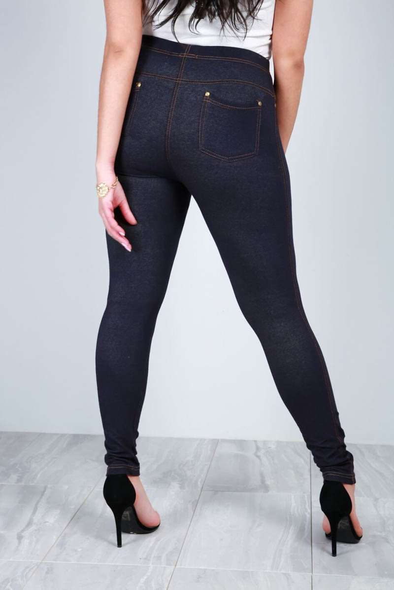 Plus Size Stretch Fit Skinny Jeggings - bejealous-com