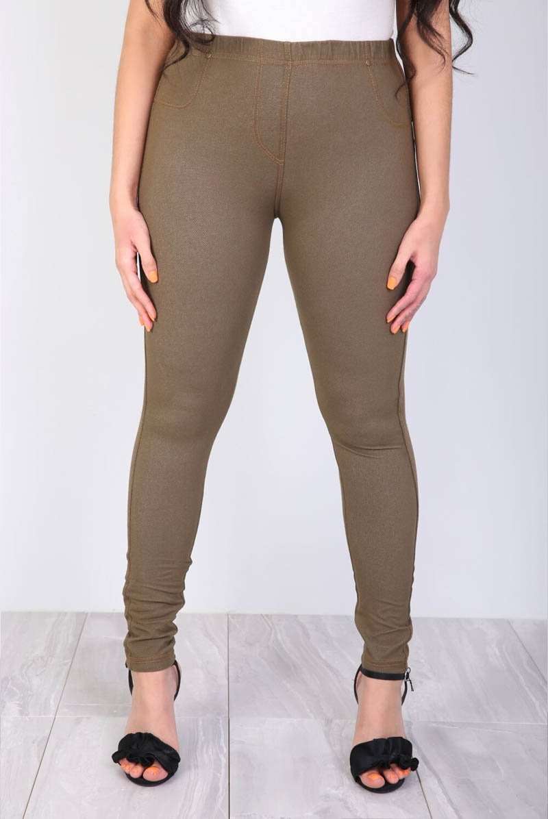 Plus Size Stretch Fit Skinny Jeggings - bejealous-com