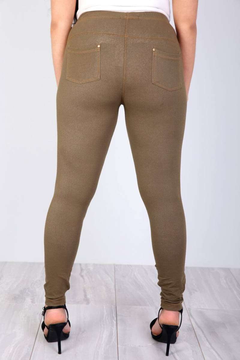 Plus Size Stretch Fit Skinny Jeggings - bejealous-com