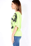 Polly Butterfly Print Bat Wing Baggy Tshirt - bejealous-com