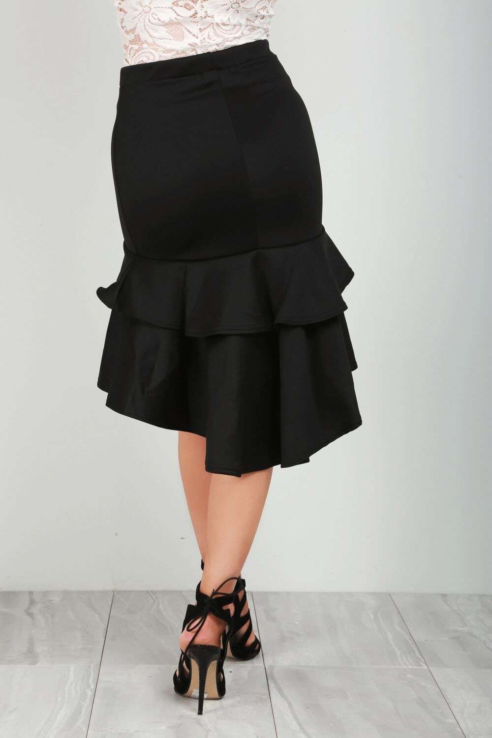 Portia Frilly Midi Skirt - bejealous-com