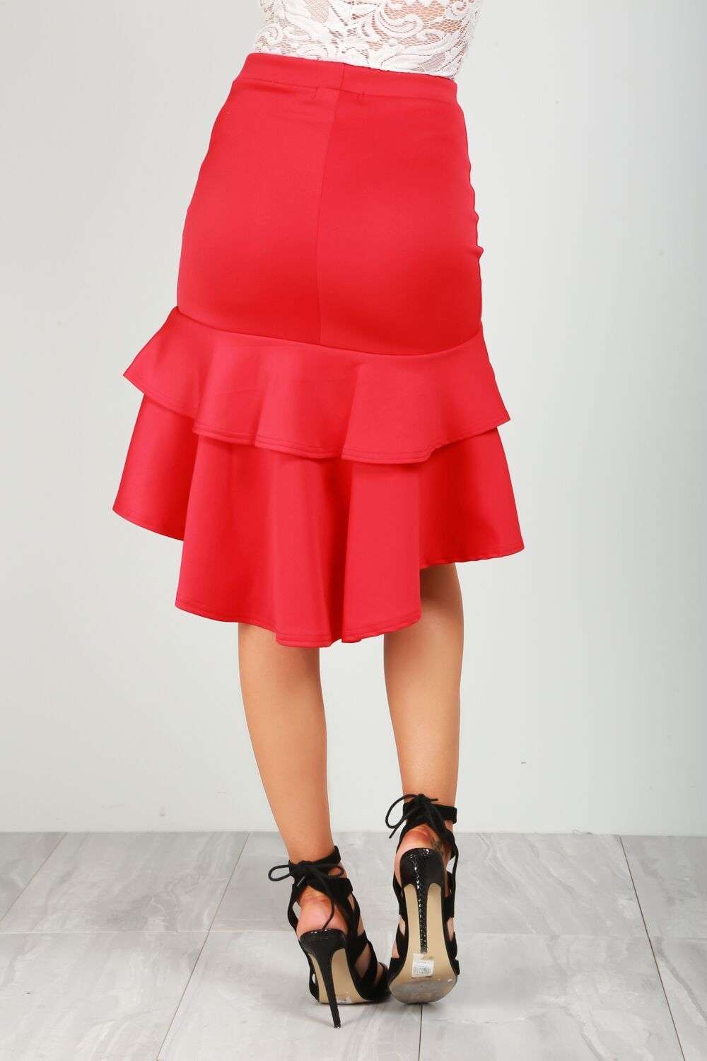 Portia Frilly Midi Skirt - bejealous-com