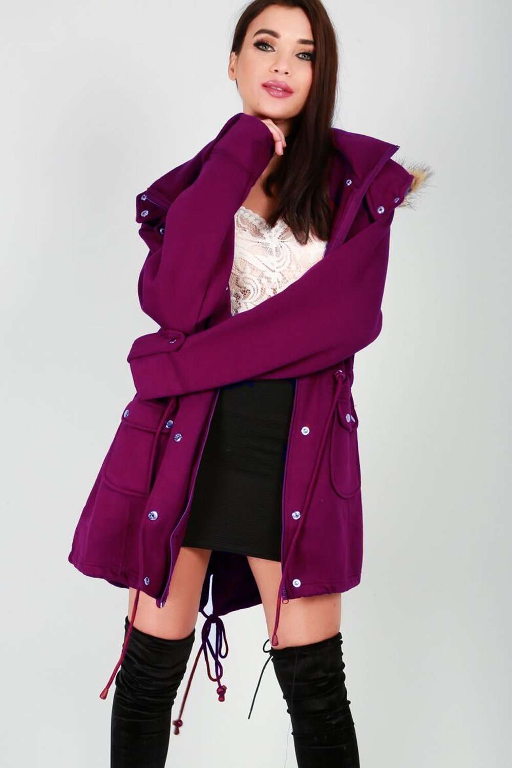 Priah Faux Fur Hooded Jacket - bejealous-com