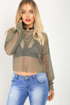 Priah Long Sleeve Baggy Fishnet Crop Top - bejealous-com