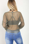 Priah Long Sleeve Baggy Fishnet Crop Top - bejealous-com