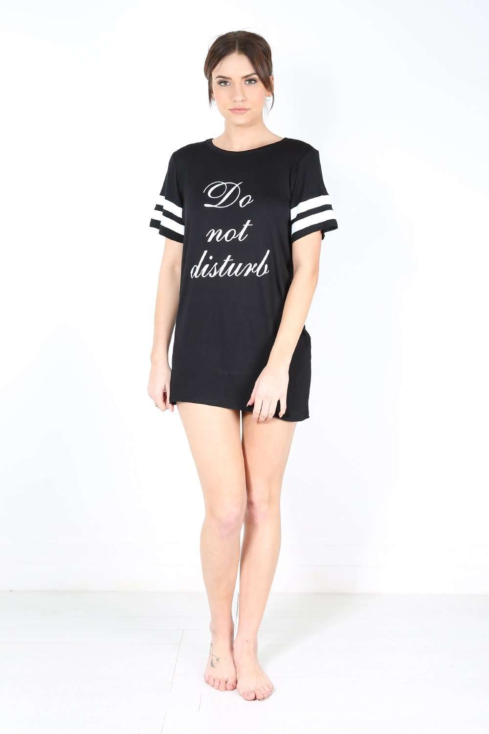 Reane Do Not Disturb Slogan Night Dress - bejealous-com