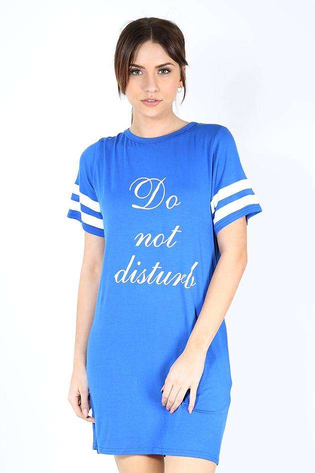 Reane Do Not Disturb Slogan Night Dress - bejealous-com