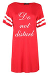 Reane Do Not Disturb Slogan Night Dress - bejealous-com