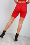 Red Lace Insert Basic Jersey Cycling Shorts - bejealous-com