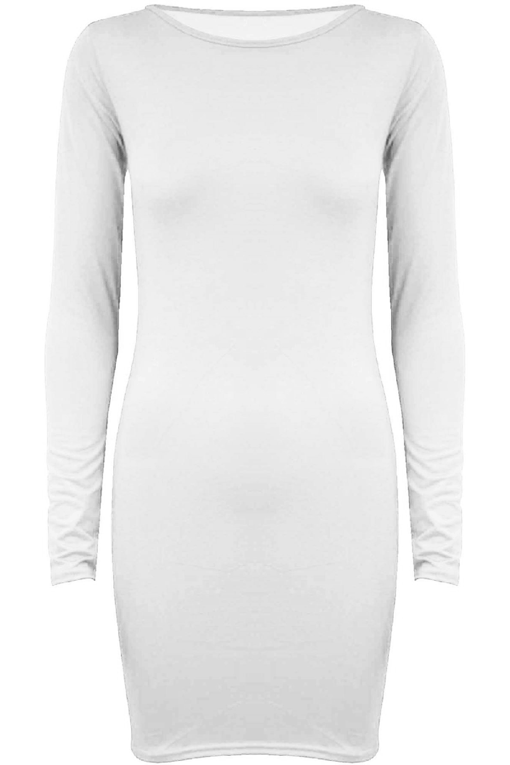 Red Long Sleeve Basic Bodycon Mini Dress - bejealous-com