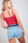 Reena Ribbed Knitted Basic Vest Top - bejealous-com