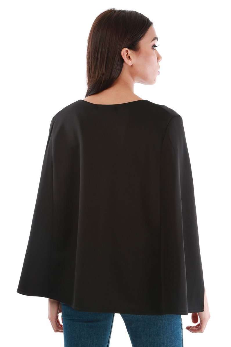 Renay Cape Sleeve Open Front Blazer Jacket - bejealous-com
