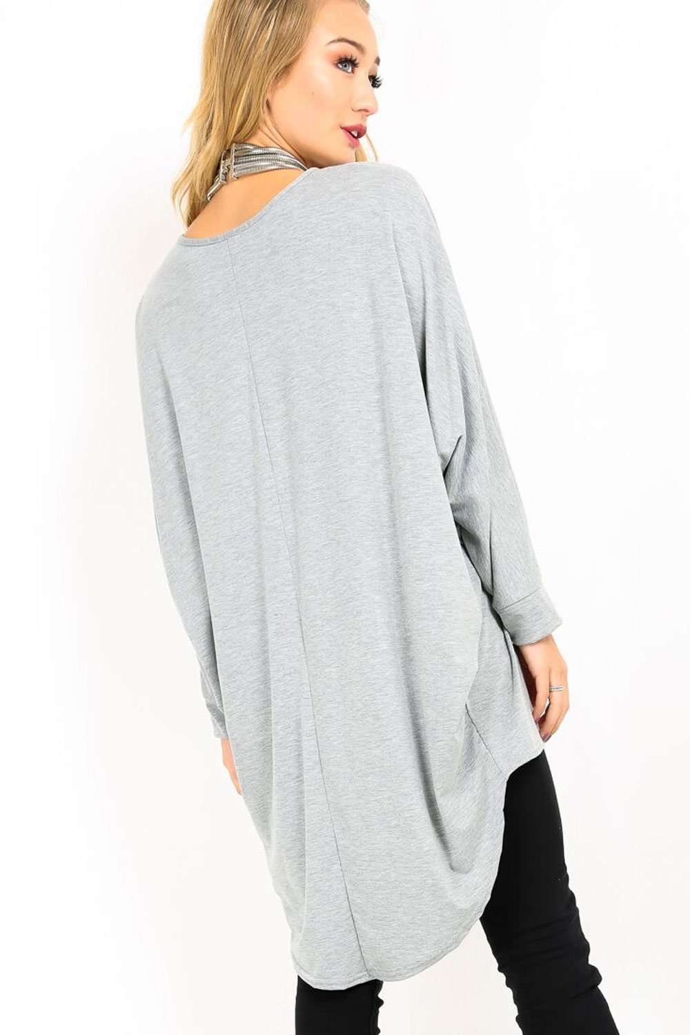 Rissie Milan Dipped Hem Bat Wing Top - bejealous-com