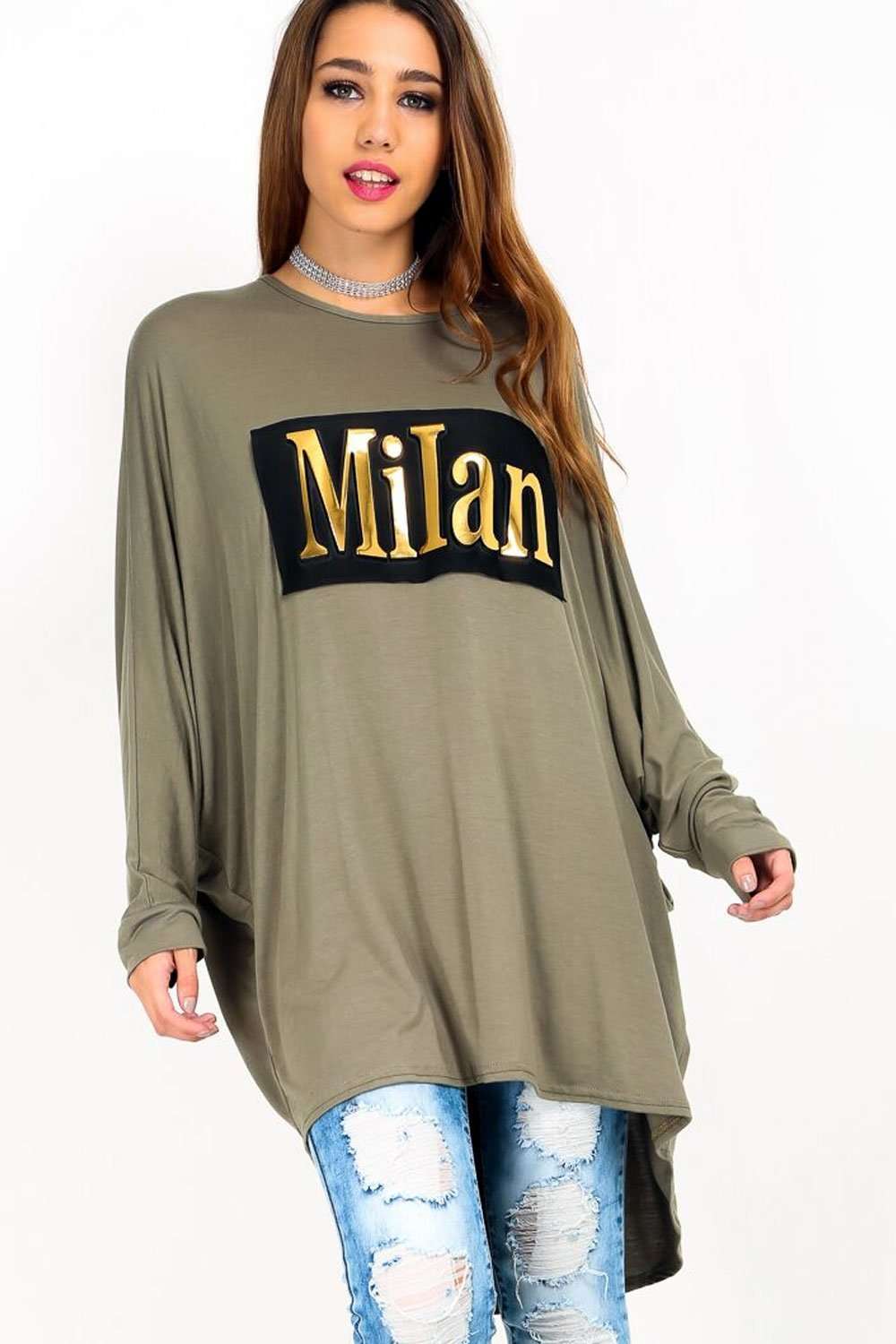 Rissie Milan Dipped Hem Bat Wing Top - bejealous-com