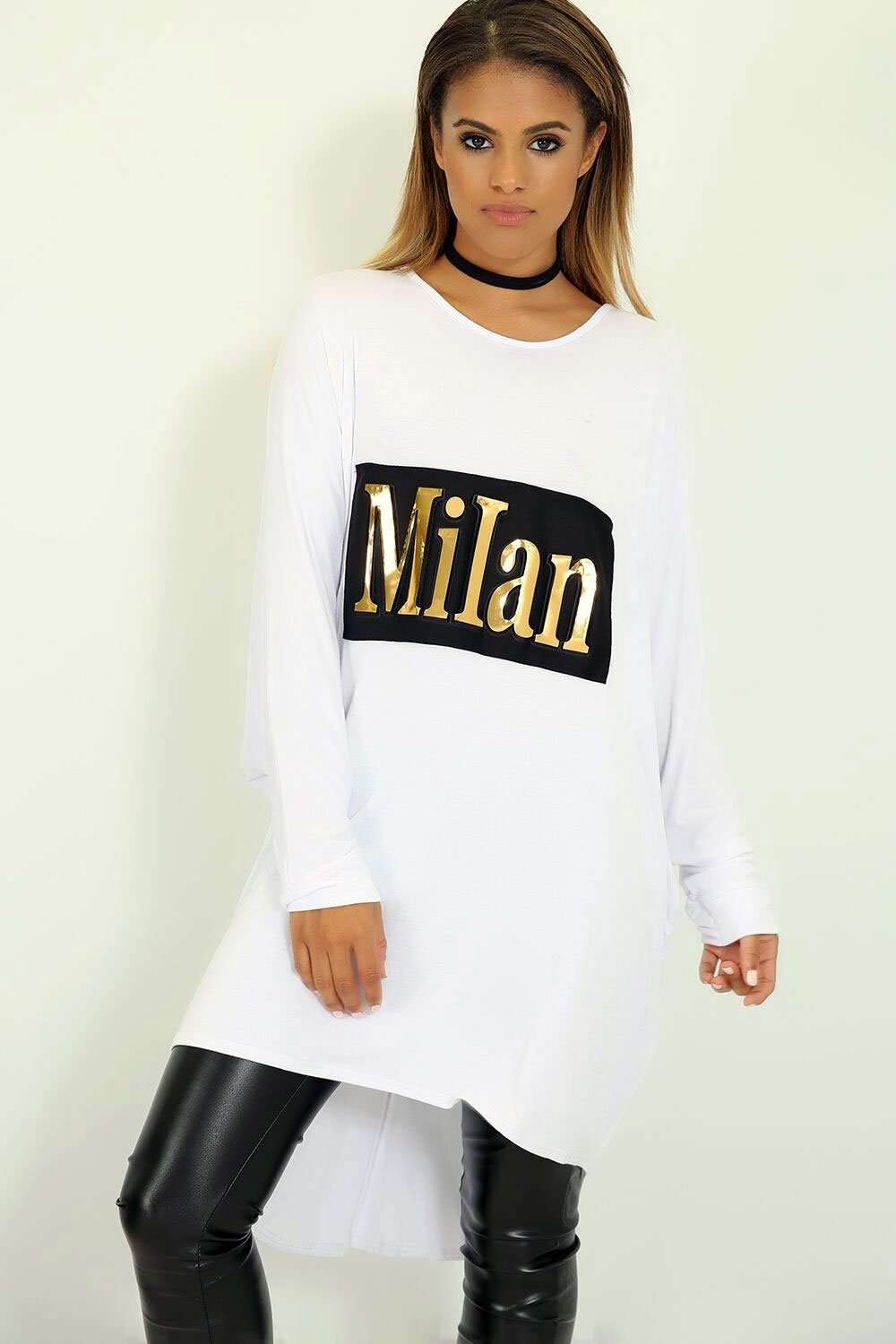 Rissie Milan Dipped Hem Bat Wing Top - bejealous-com