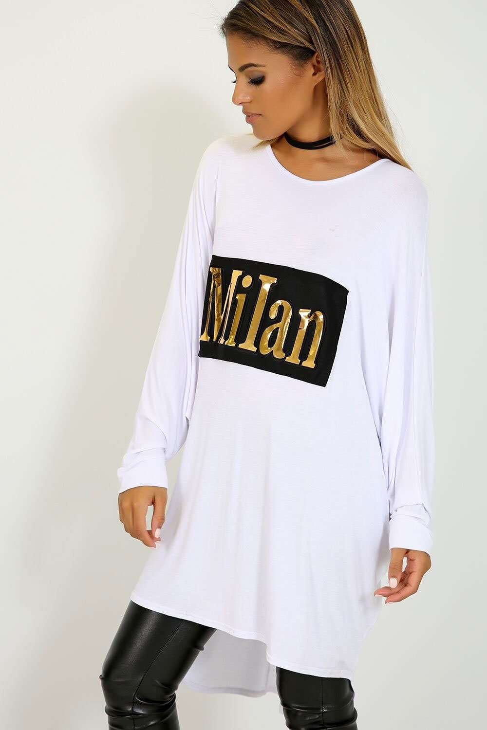 Rissie Milan Dipped Hem Bat Wing Top - bejealous-com