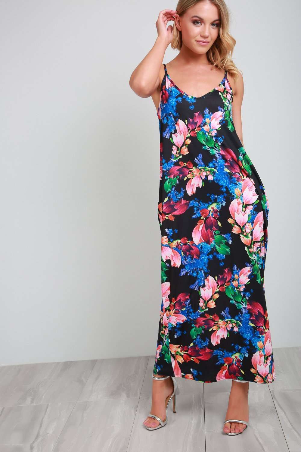 Rita Strappy Tropical Print Maxi Dress - bejealous-com