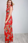 Robyn Plunge Neck Floral Maxi Dress - bejealous-com