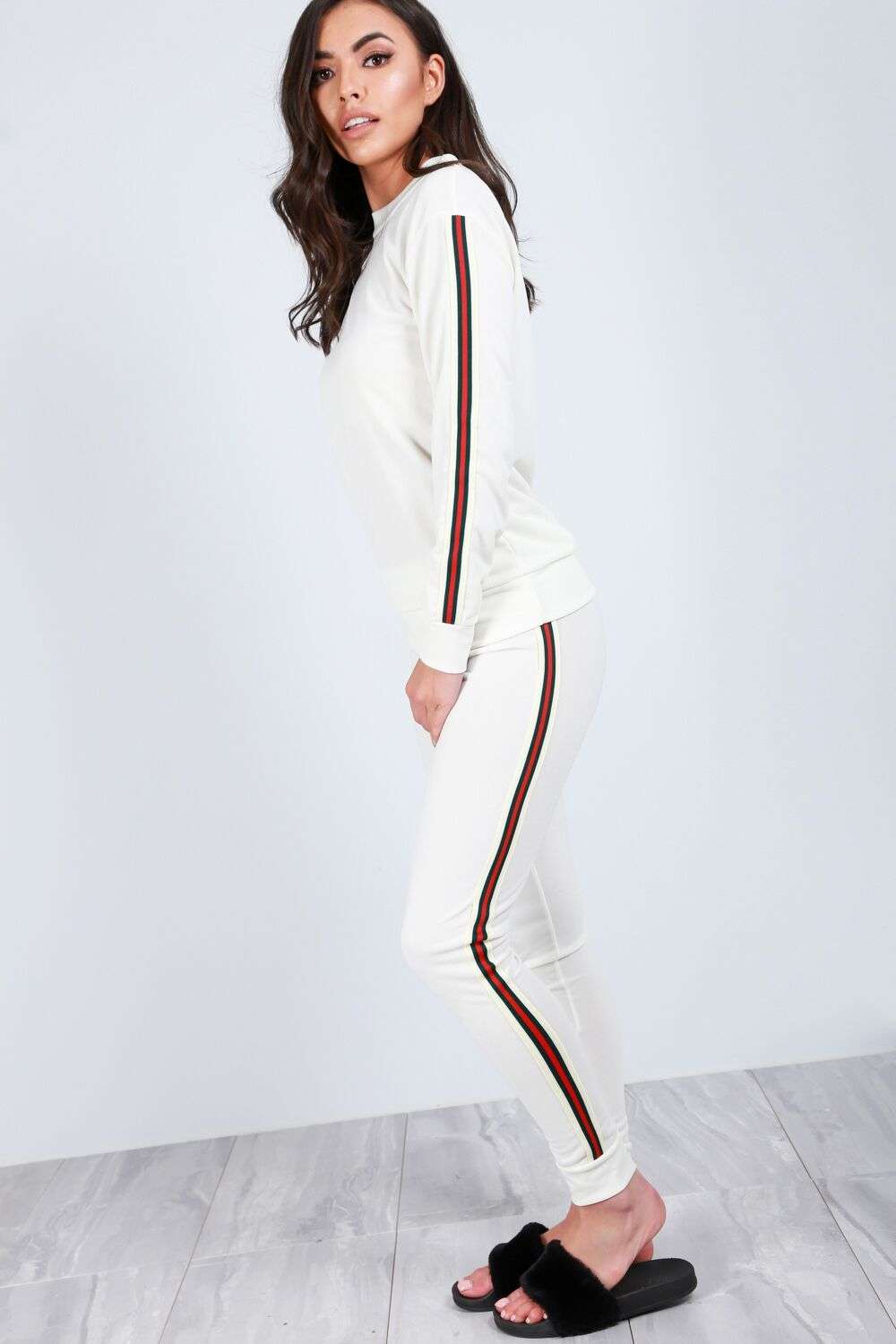 Rosie Side Striped Slim Fit Tracksuit - bejealous-com