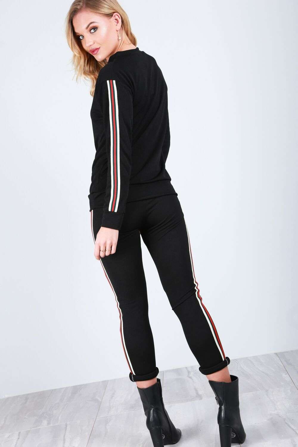 Rosie Side Striped Slim Fit Tracksuit - bejealous-com