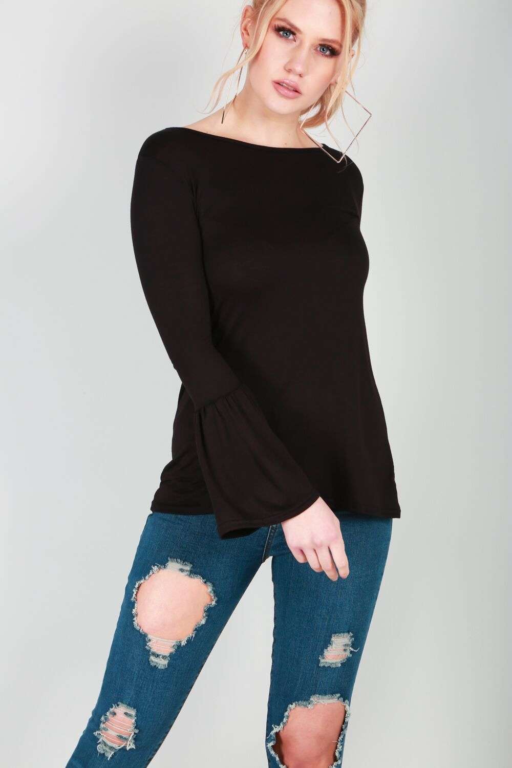 Ruby Flare Sleeve Top - bejealous-com