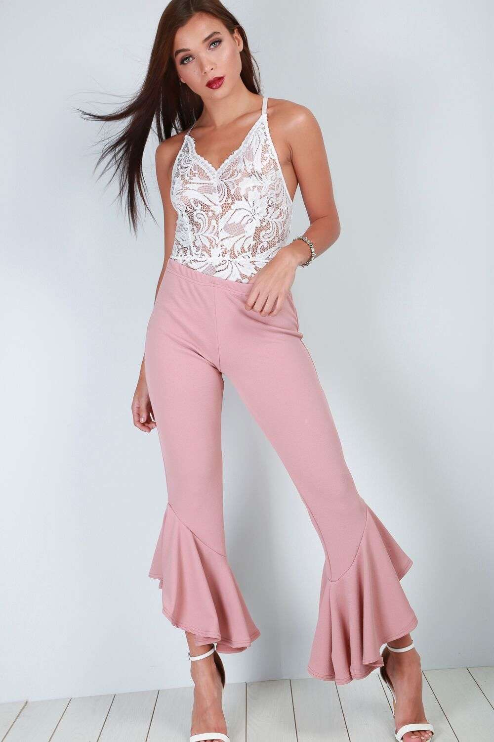 Ruby Frill Hem Trousers - bejealous-com
