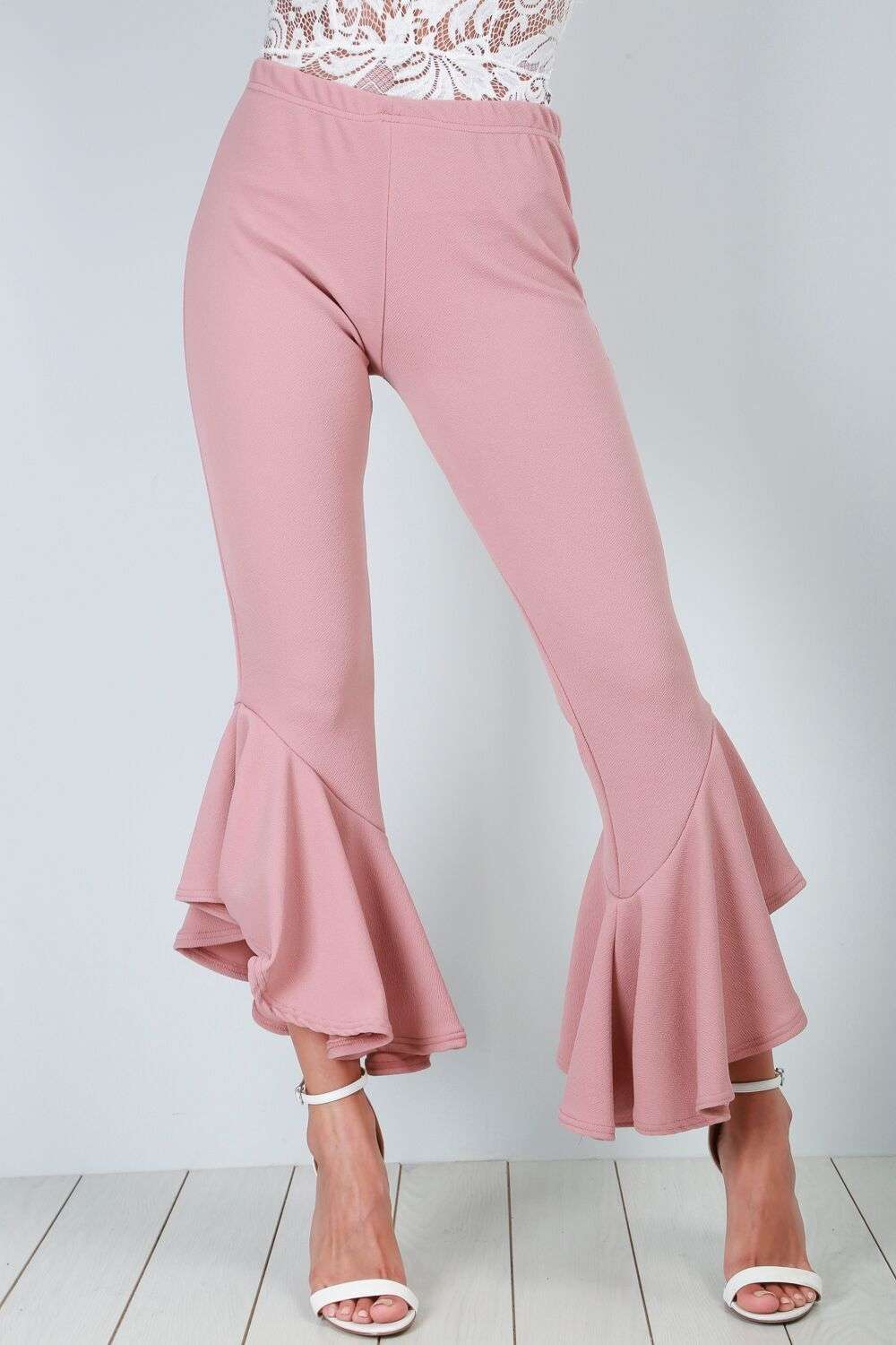 Ruffle Bottom Pant Crop Style – Heart's Desire Clothing