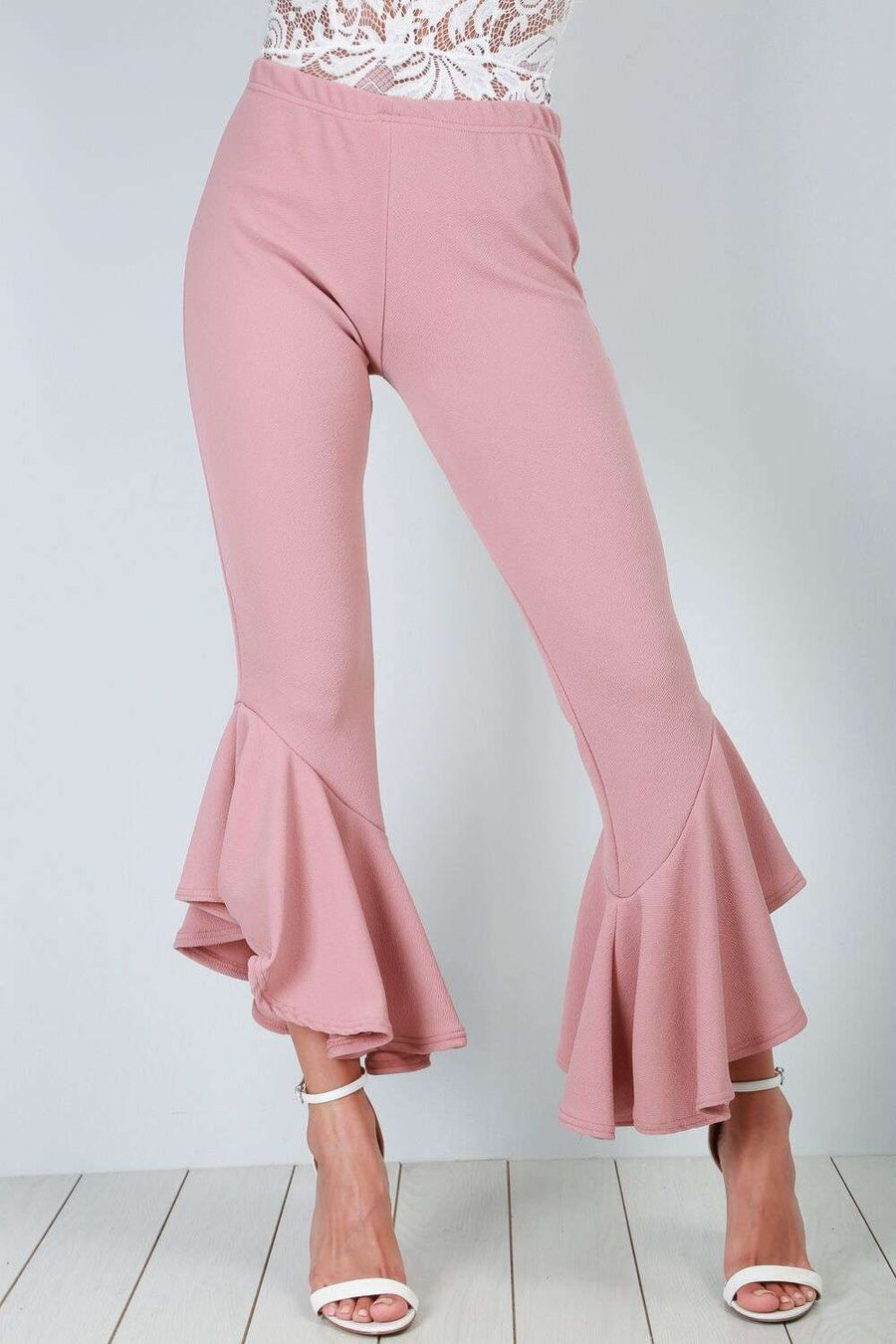 Ruby Frill Hem Trousers - bejealous-com