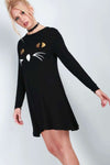Ryah Cat Eyes Mini Dress - bejealous-com