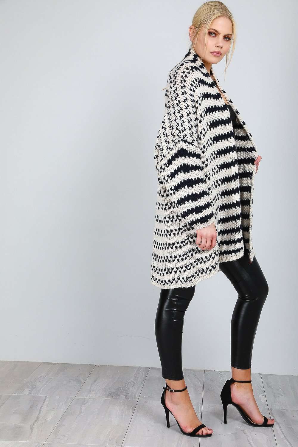 Sadie Oversized Chunky Knit Marl Cardigan - bejealous-com