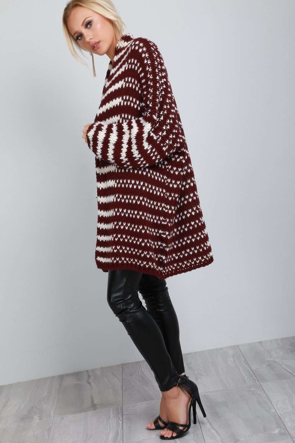 Sadie Oversized Chunky Knit Marl Cardigan - bejealous-com