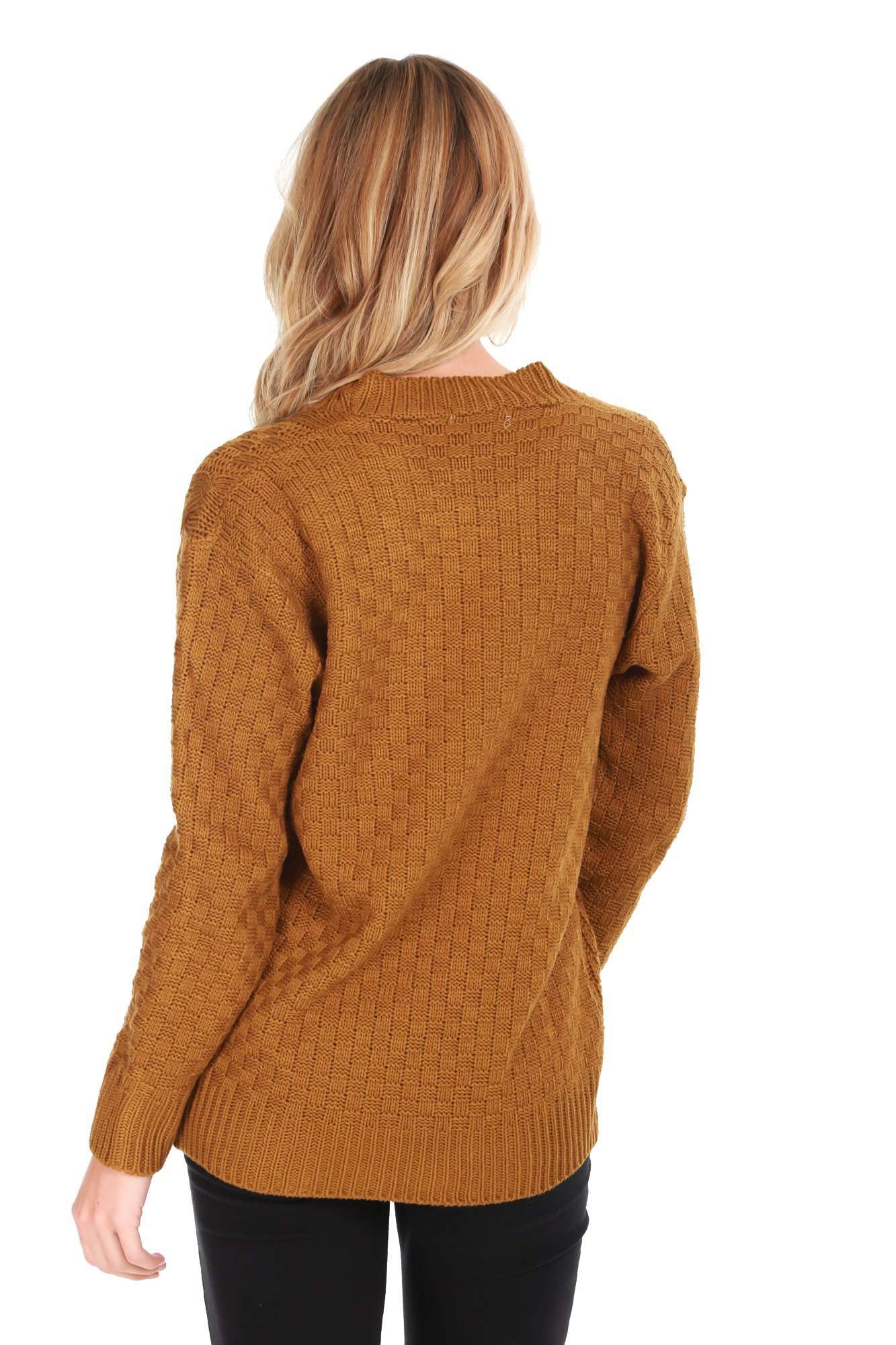 Sally Long Sleeve Cable Knit Oversized Jumper - bejealous-com