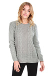 Sally Long Sleeve Cable Knit Oversized Jumper - bejealous-com
