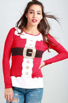 Santa Costume Long Sleeve Top - bejealous-com