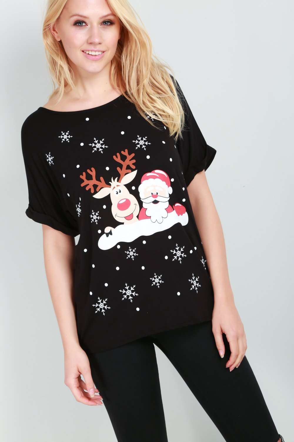 Santa's Helper Baggy Xmas Tshirt - bejealous-com
