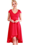 Sara Cold Shoulder Midi Skater Dress - bejealous-com