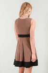 Sarah Sleeveless Contrast Panelled Skater Dress - bejealous-com