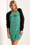 Saskia Colour Block Knitted Jumper Dress - bejealous-com