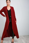 Saskia Long Sleeve Waterfall Maxi Cardigan - bejealous-com