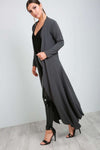 Saskia Long Sleeve Waterfall Maxi Cardigan - bejealous-com