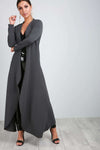 Saskia Long Sleeve Waterfall Maxi Cardigan - bejealous-com