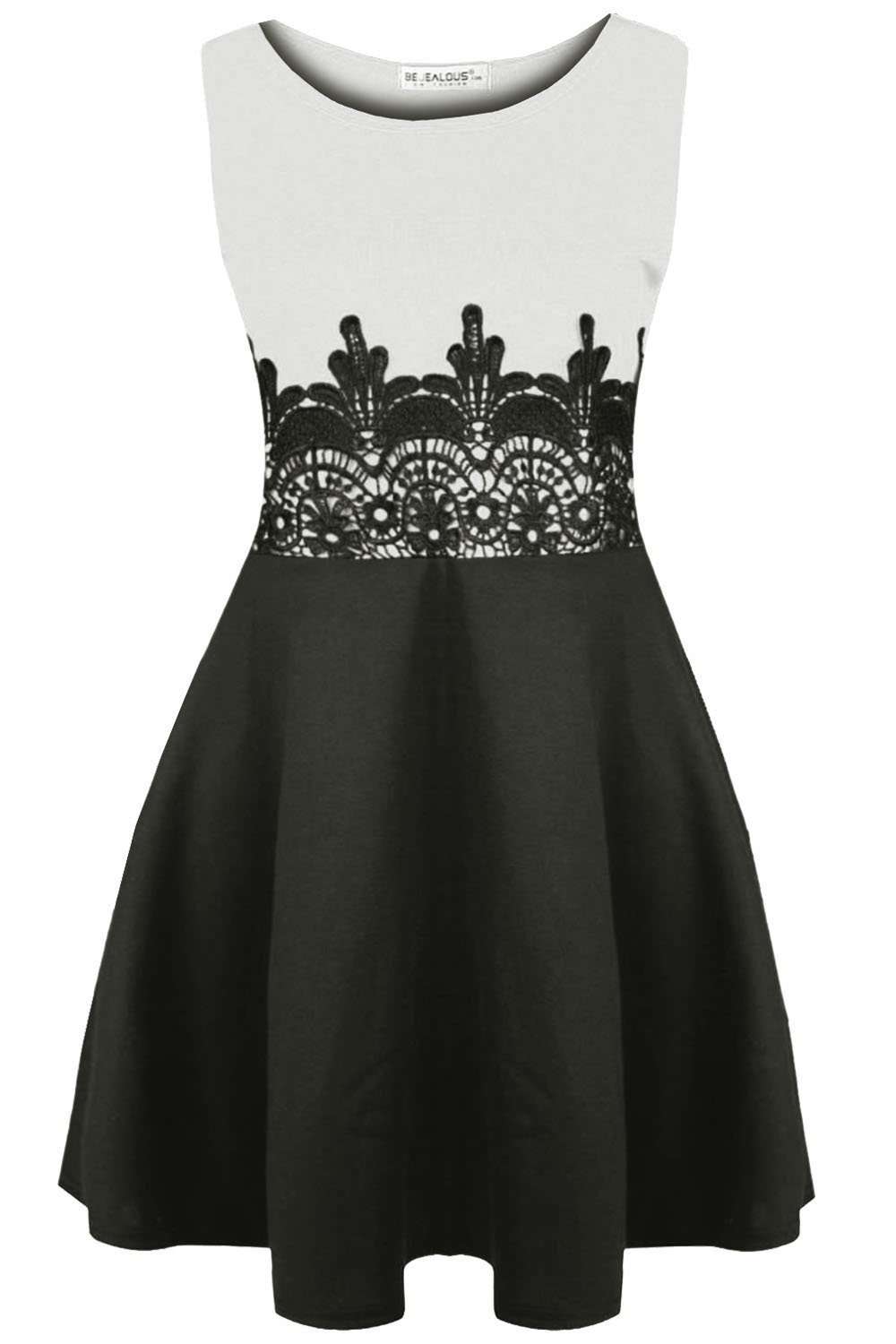 Saskia Plus Size Sleeveless Mini Skater Dress - bejealous-com