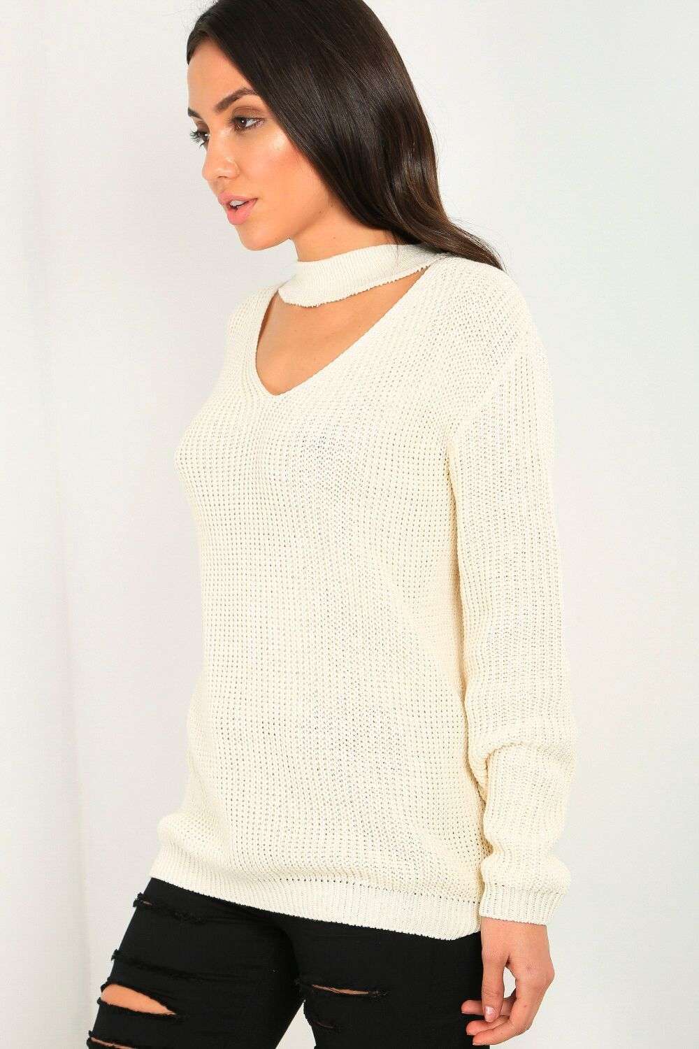 Sassiah Choker Neck Jumper - bejealous-com