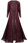 Shina Long Sleeve Sheer Waterfall Maxi Cardigan - bejealous-com