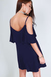 Sienna Strappy Off Shoulder Frill Mini Dress - bejealous-com